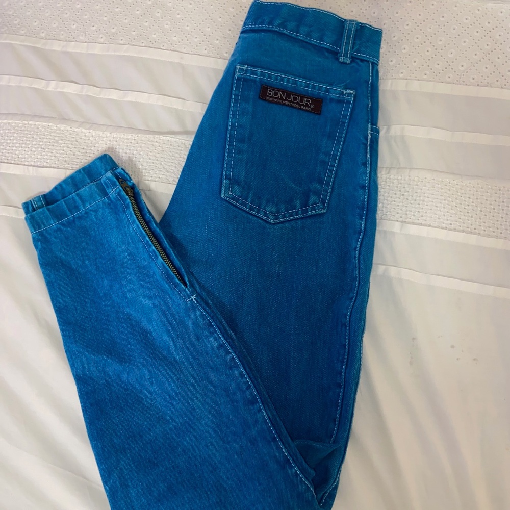 Vintage BON JOUR Blue Jeans – Rare Retro Denim